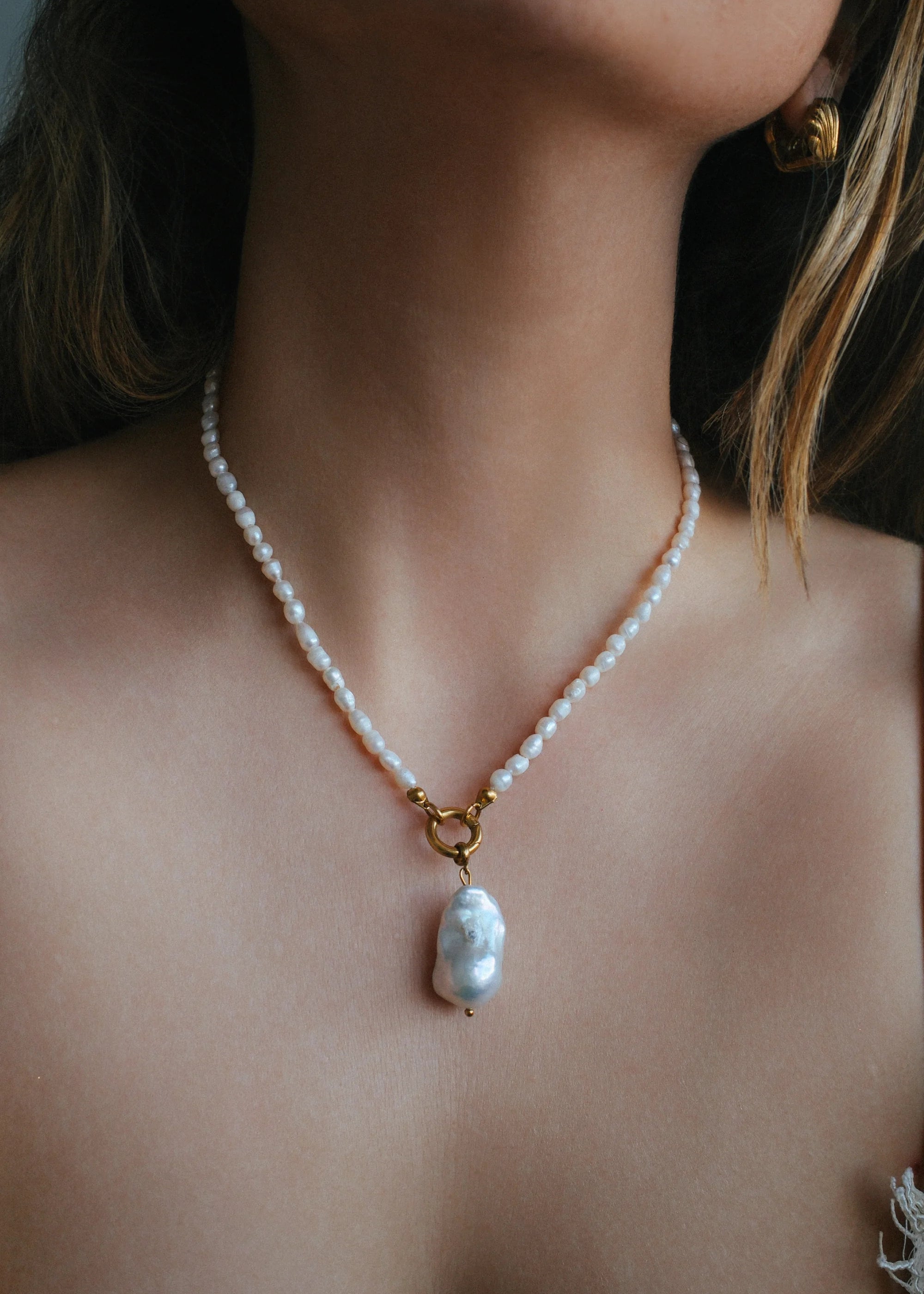 Baroque Pearl Charm