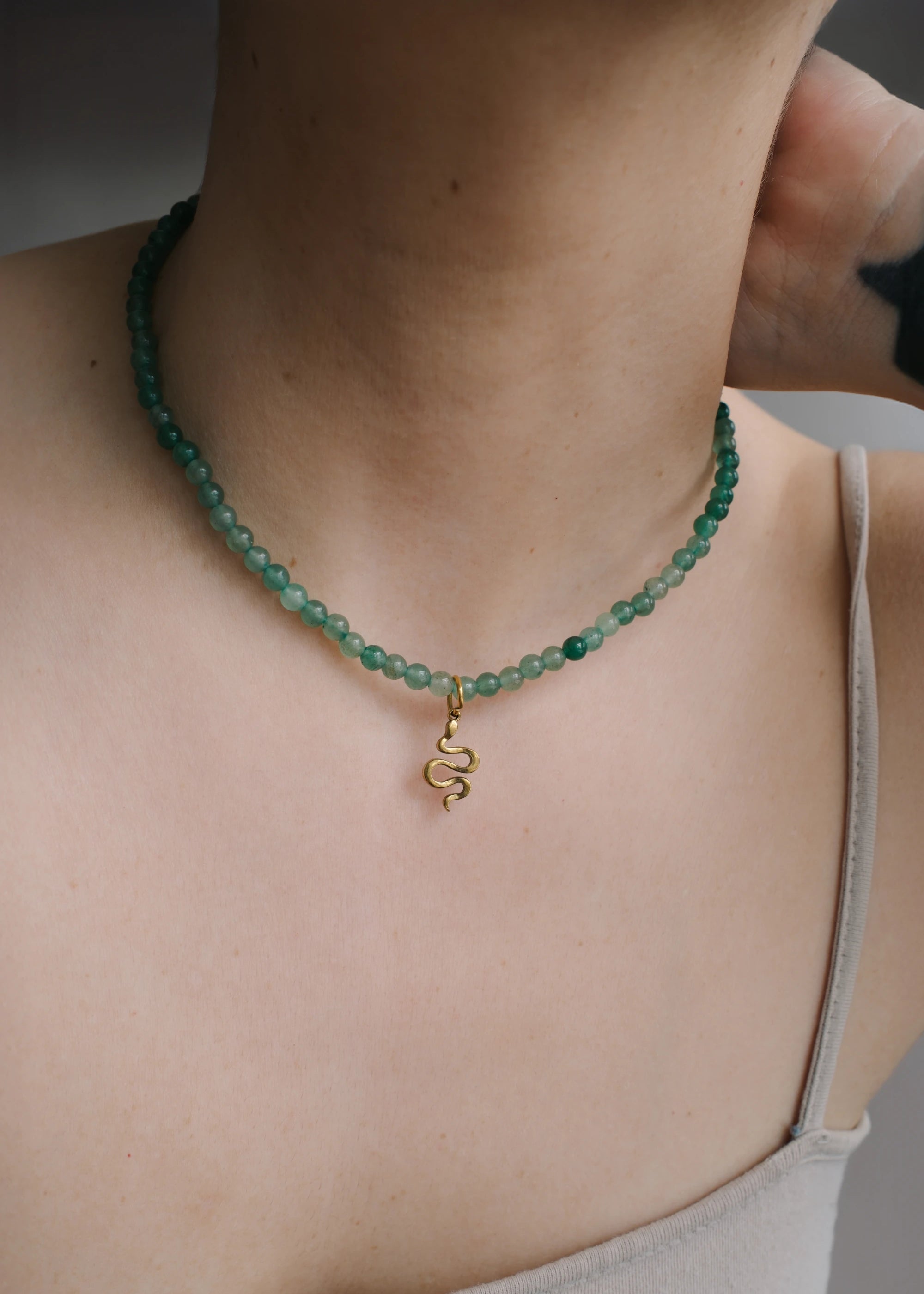 Collar Aventurina Serpent