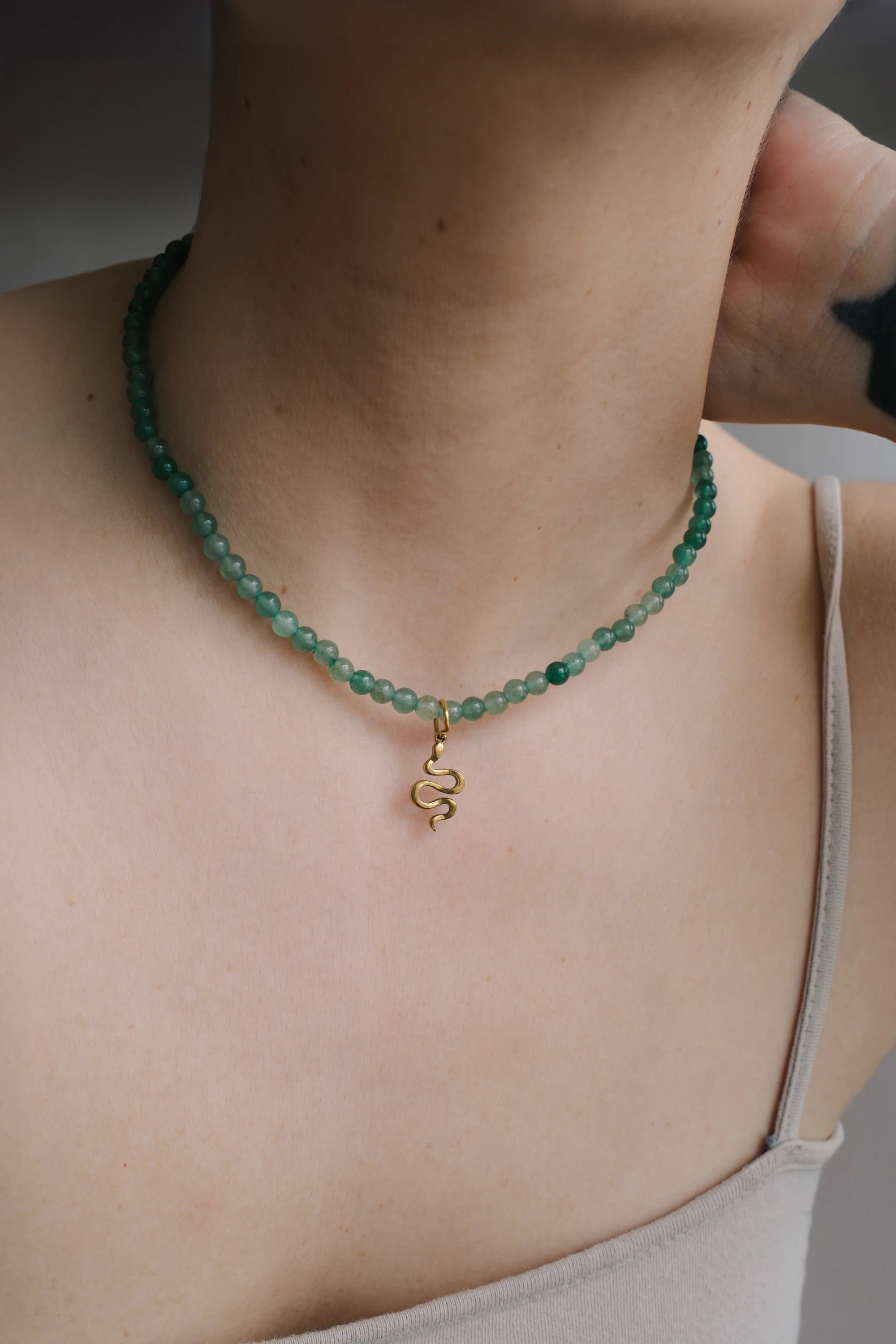 Collar Aventurina Serpent