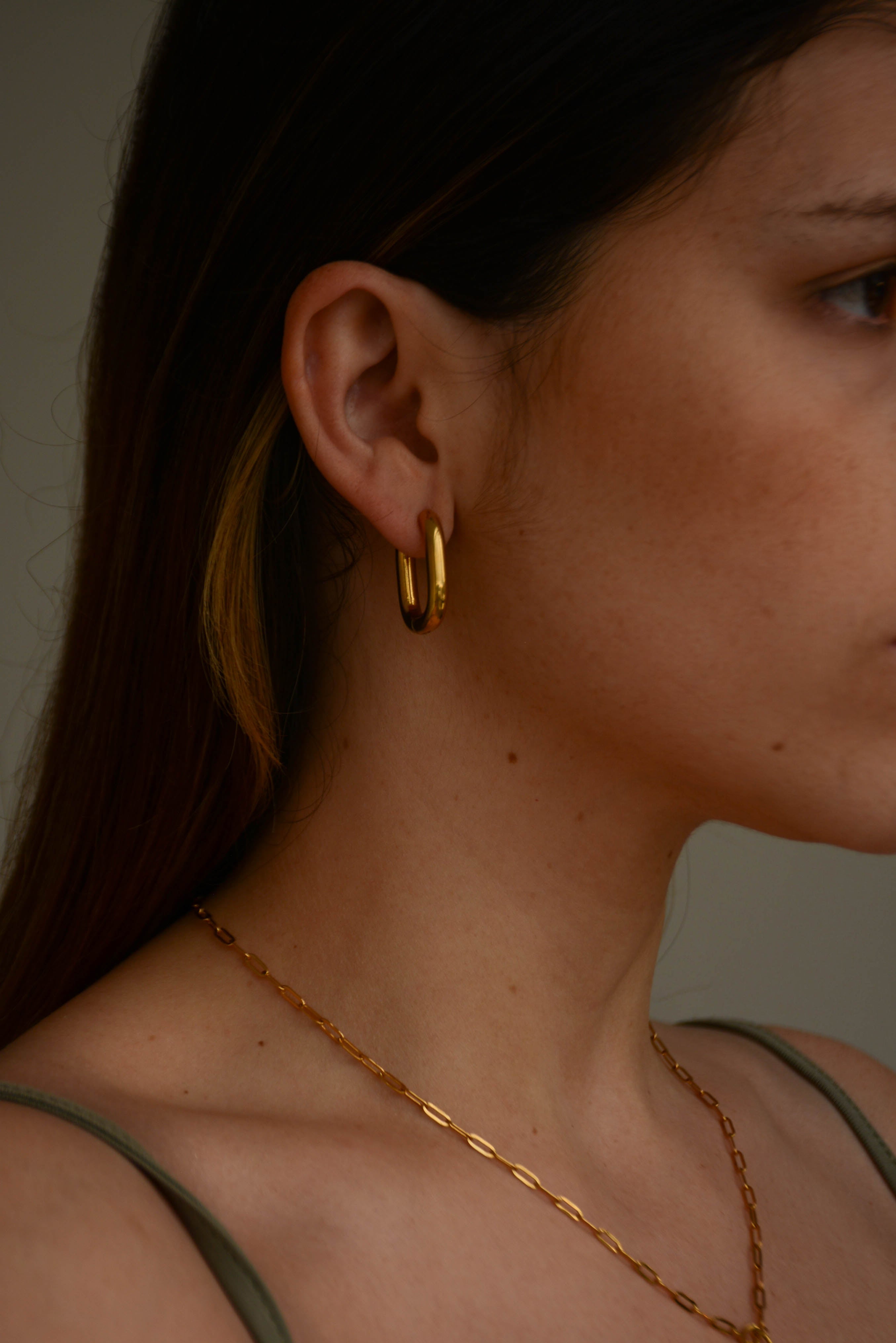 The Semi Square Chunky Hoop