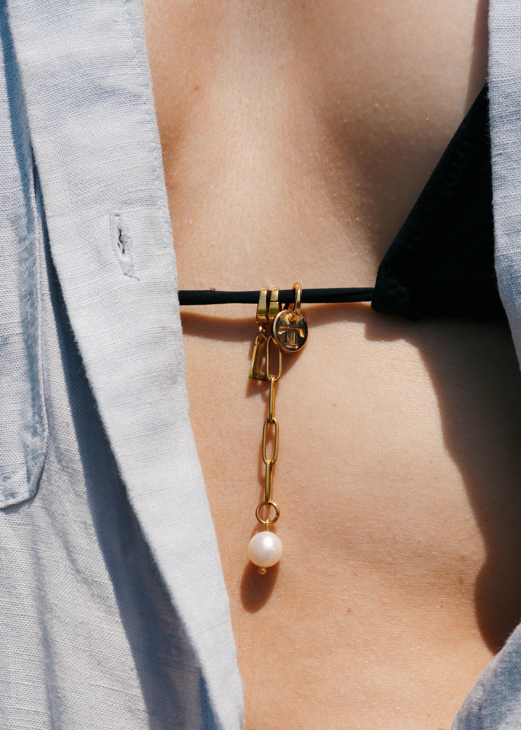 Long Pearl Clip-On Charm
