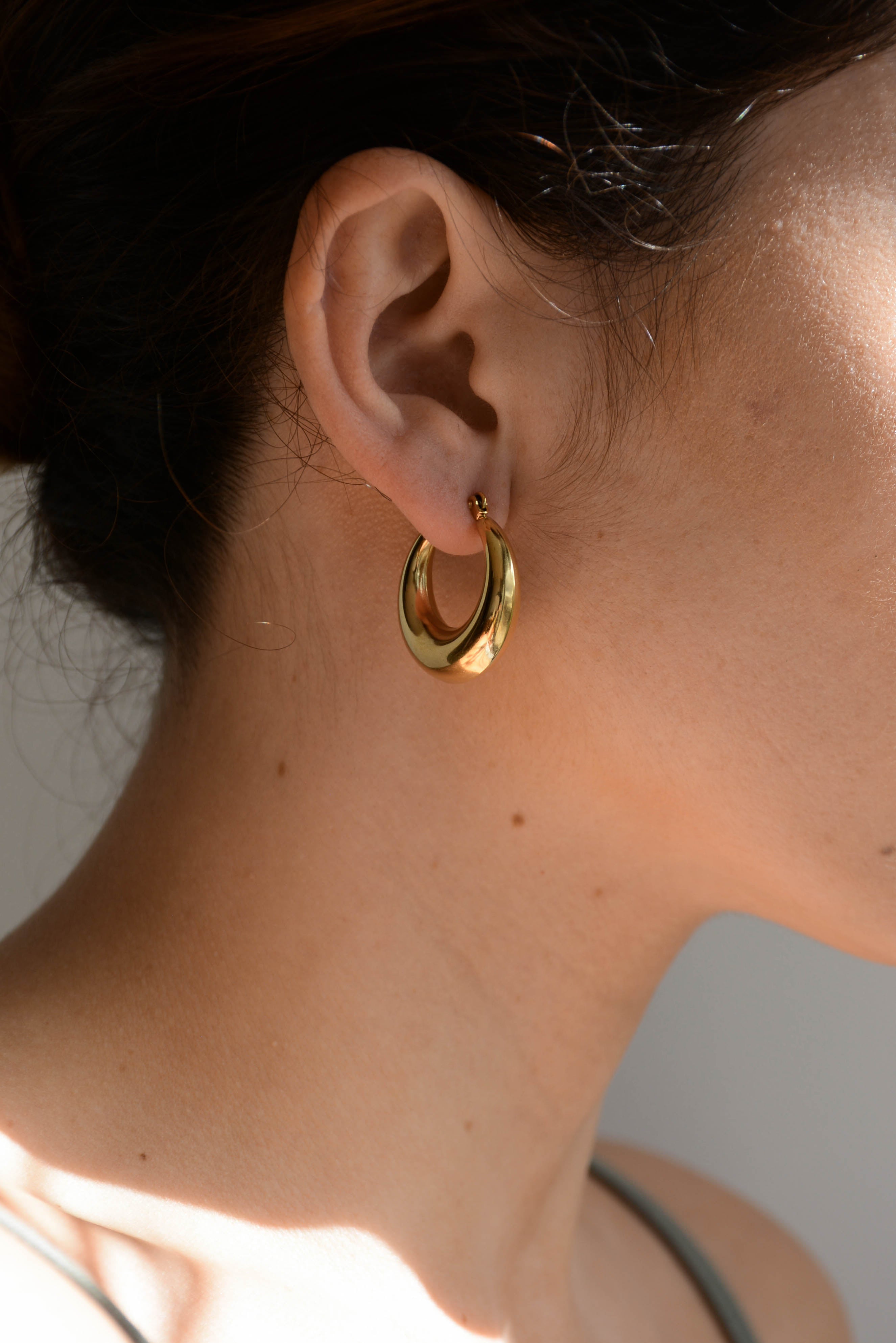 The Domed Hoop Earring