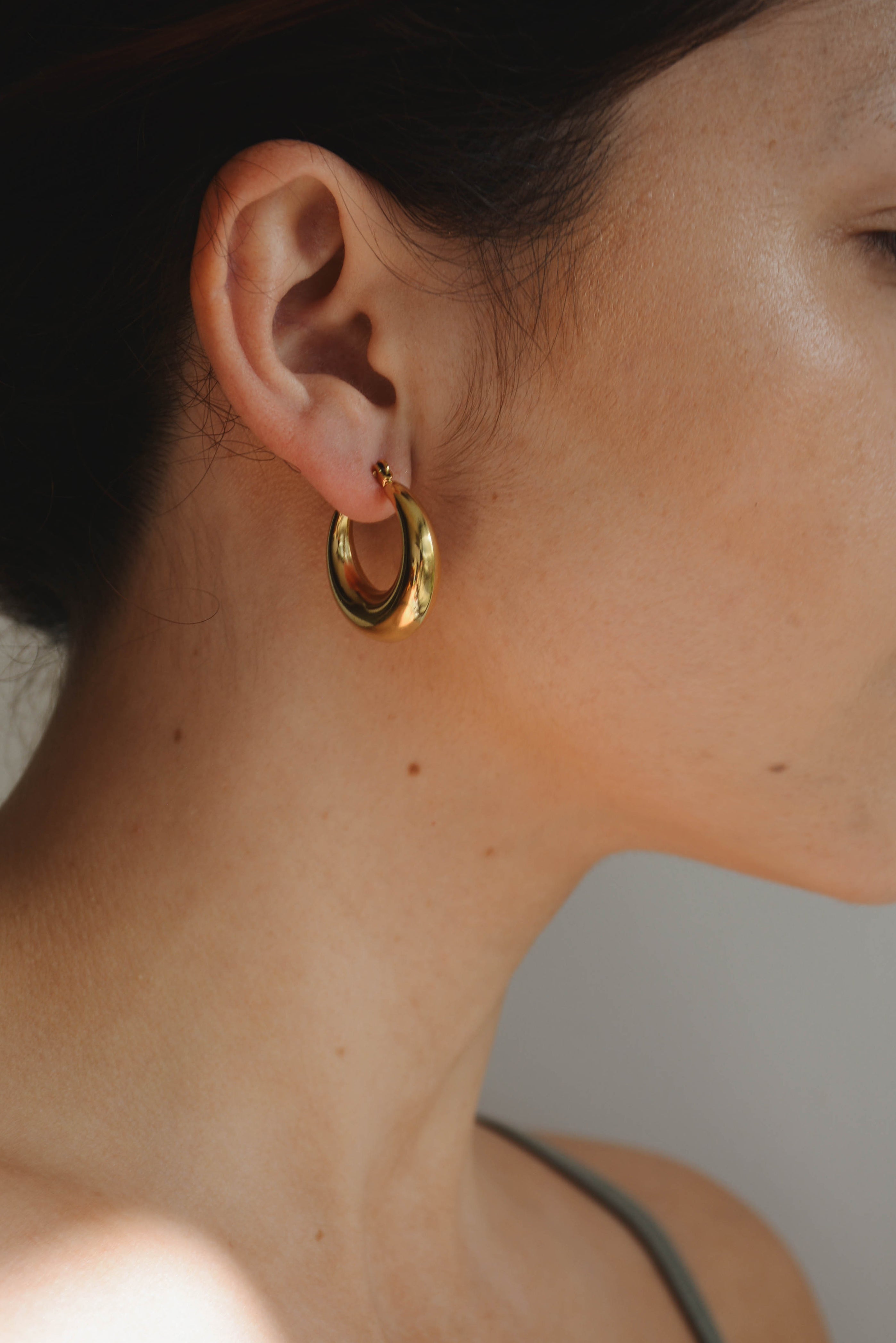 The Domed Hoop Earring