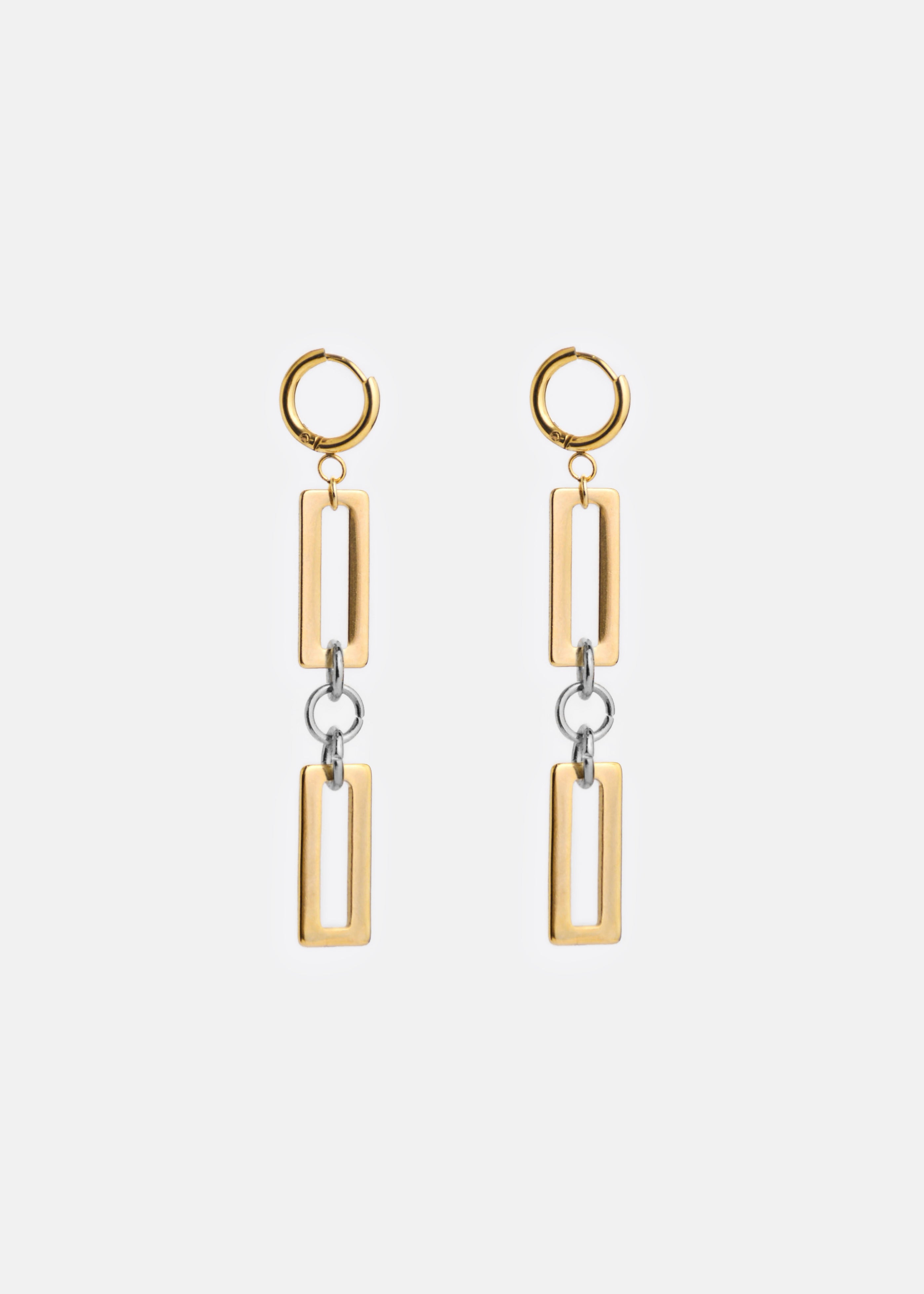The Square Drop Chain Earring