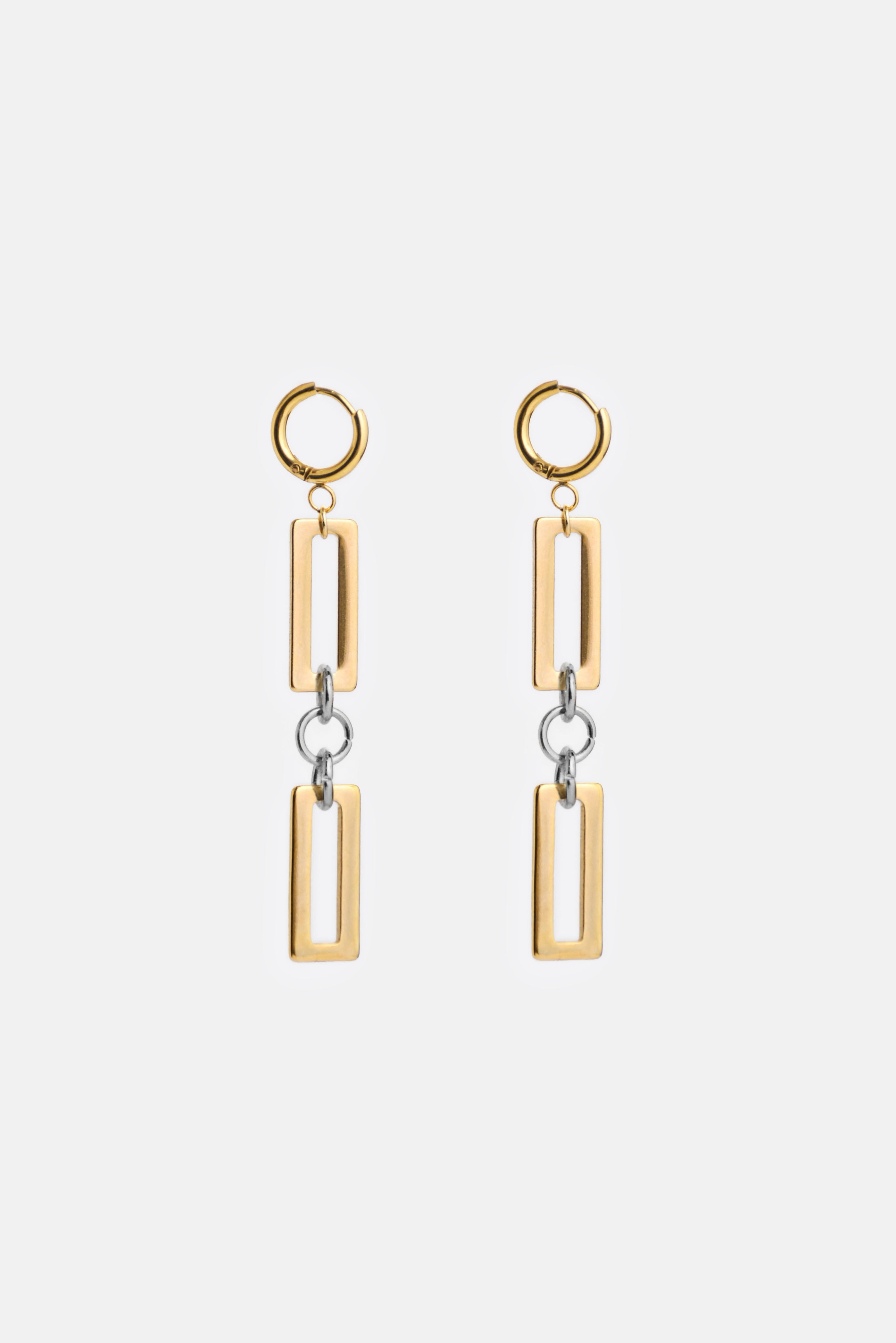 The Square Drop Chain Earring