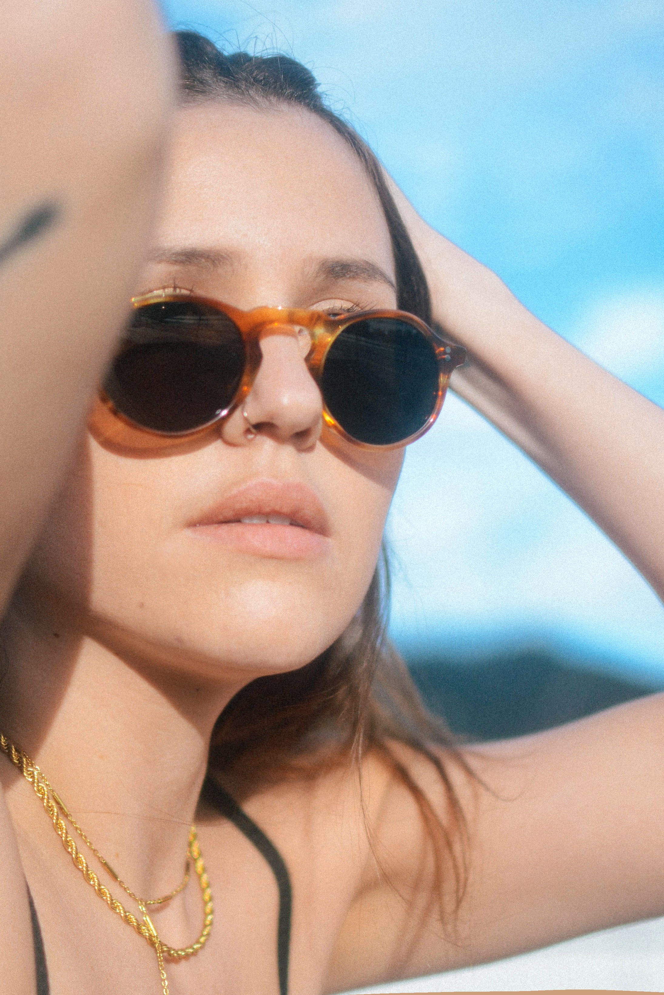 Addie Sunnies Tortoiseshell Gold