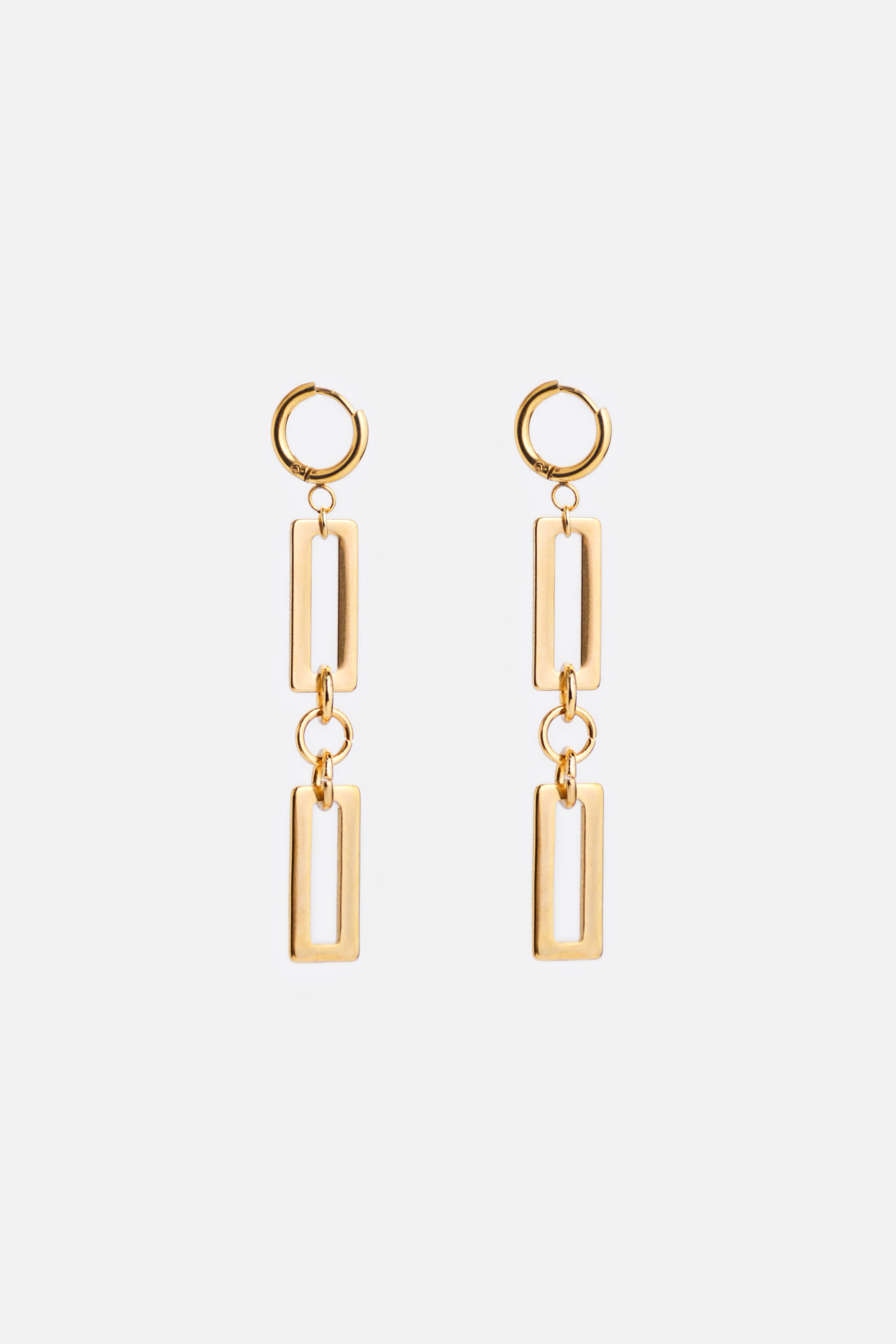 The Square Drop Chain Earring